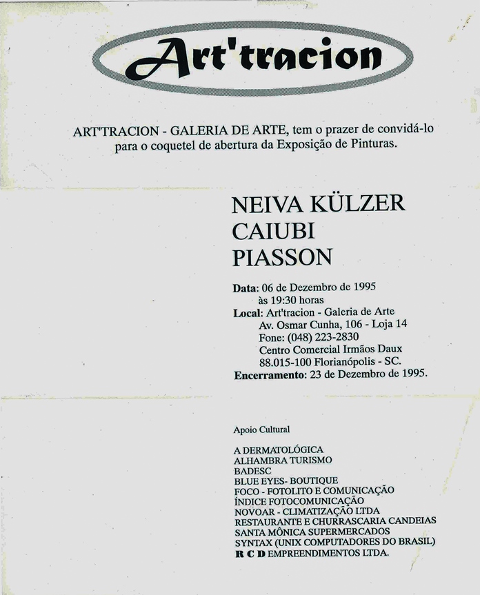 1995 12 06 EXPOSIÇÃO DE PINTURAS - ART'TRACION - GALERIA DE ARTE parte 2