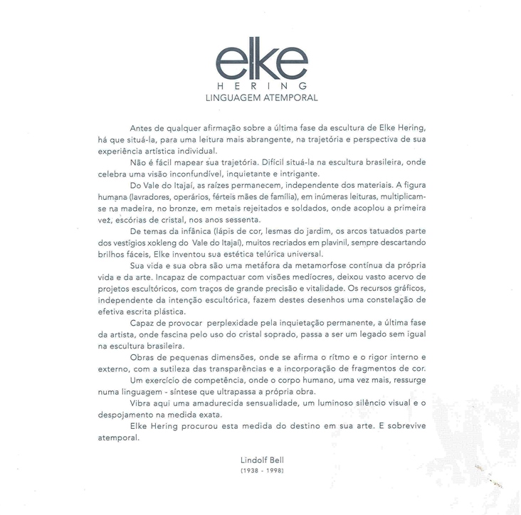 1999 08 10 ELKE HERING (1940 - 1994) - ESCULTURAS EM CRISTAIS parte 4