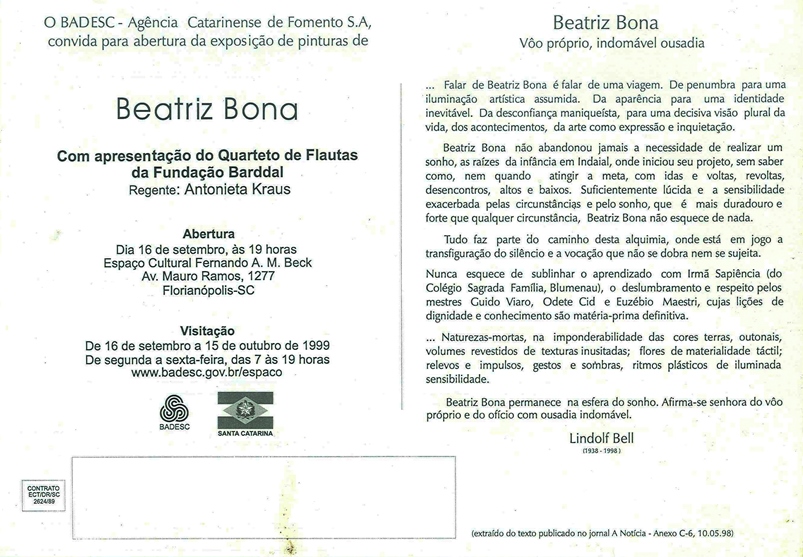 1999 09 16 BEATRIZ BONA (EXPOSIÇÃO DE PINTURAS) parte 2
