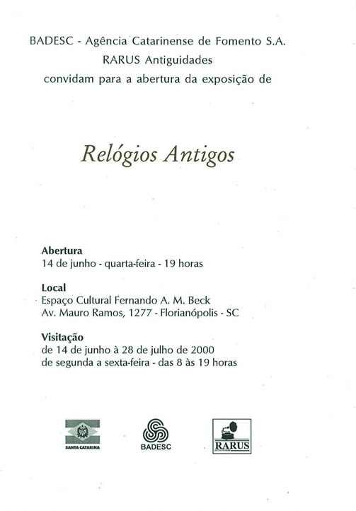 2000 06 14 RELÓGIOS ANTIGOS