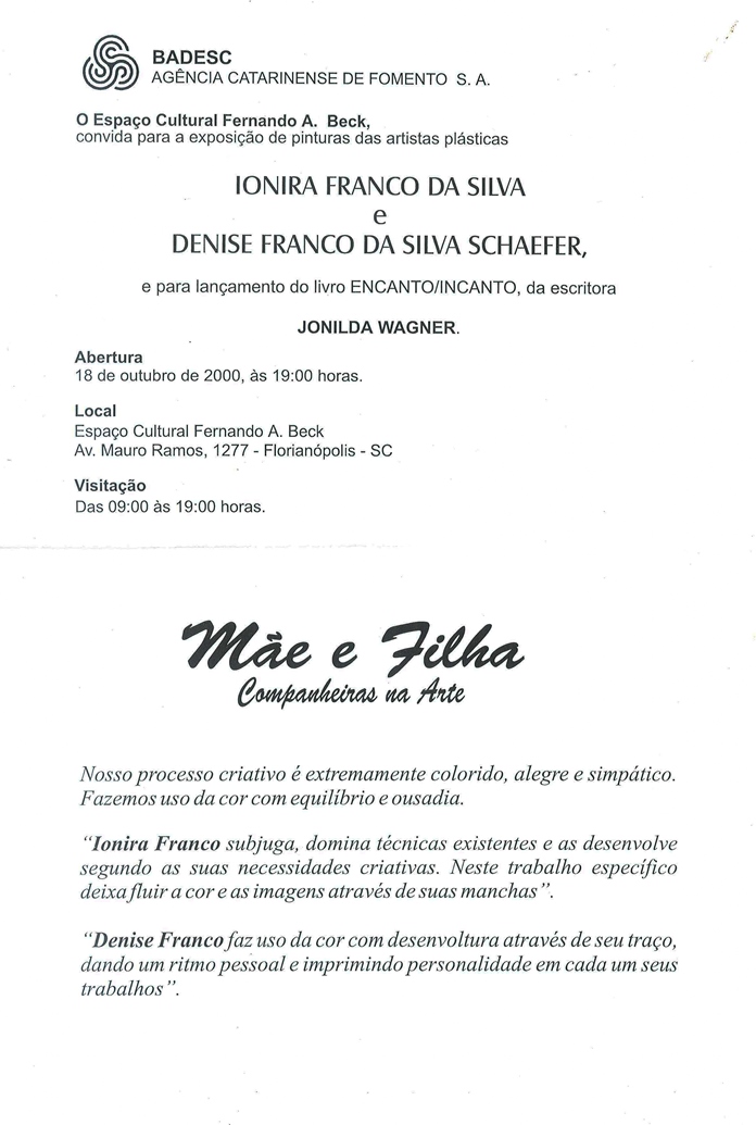 2000 10 18 MÃE E FILHA - COMPANHEIRAS NA ARTE parte 3