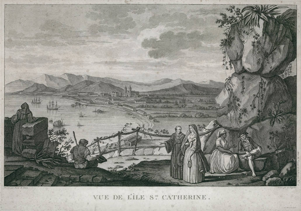 [2] Vista da Ilha de Santa Catarina, 1785. Gaspar Duche de Vancy [1756-1788]. Coleção Catarina. Fonte Ylmar Corrêa Neto.