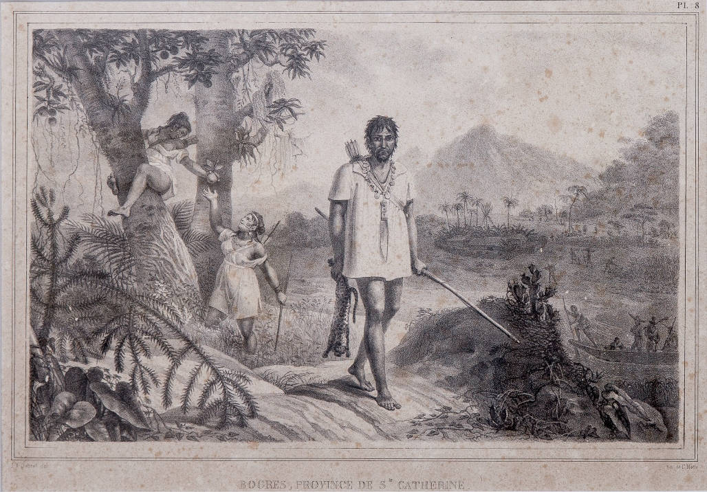 [20] Bugres, Província de Santa Catarina, 1826. Jean-Baptiste Debret [1768-1848]. Coleção Catarina. Fonte Ylmar Corrêa Neto.