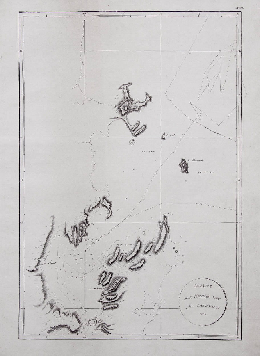 [56] Mapa da Ilha de Santa Catarina, 1804. Coleção Catarina. Fonte: Ylmar Corrêa Neto.