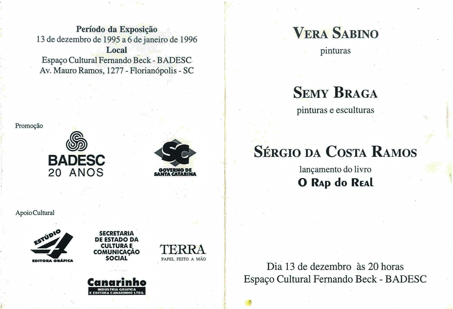 1995 12 13 VERA SABINO E SEMY BRAGA; O RAP DO REAL pt1