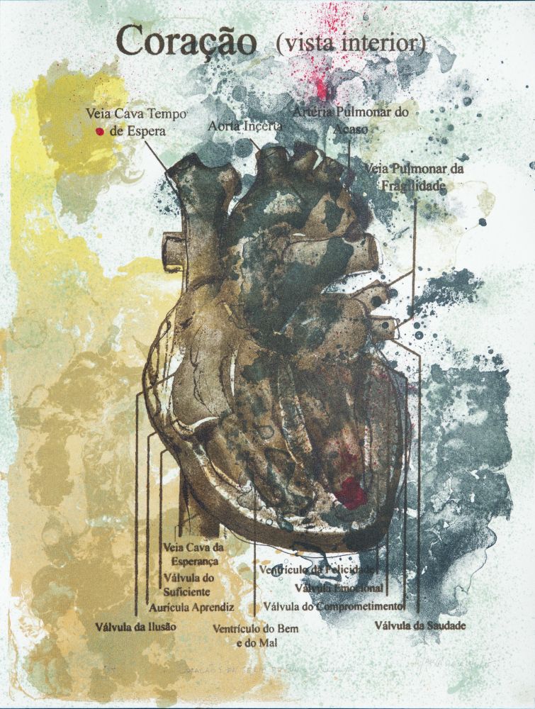 Da Série Do Fundo do Coração, Maria Lucia de Julio, 2013. Litografia, 32x42cm.