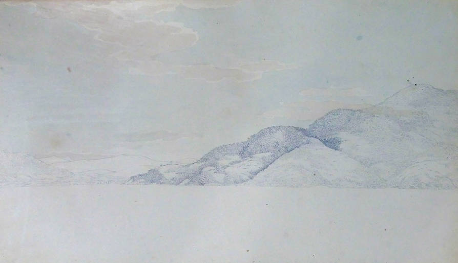 [5] Brasil, 1815, costa junto a Ilha de Anhatomirim. Louis Choris [1795-1828]. Coleção Catarina. Fonte Ylmar Corrêa Neto.