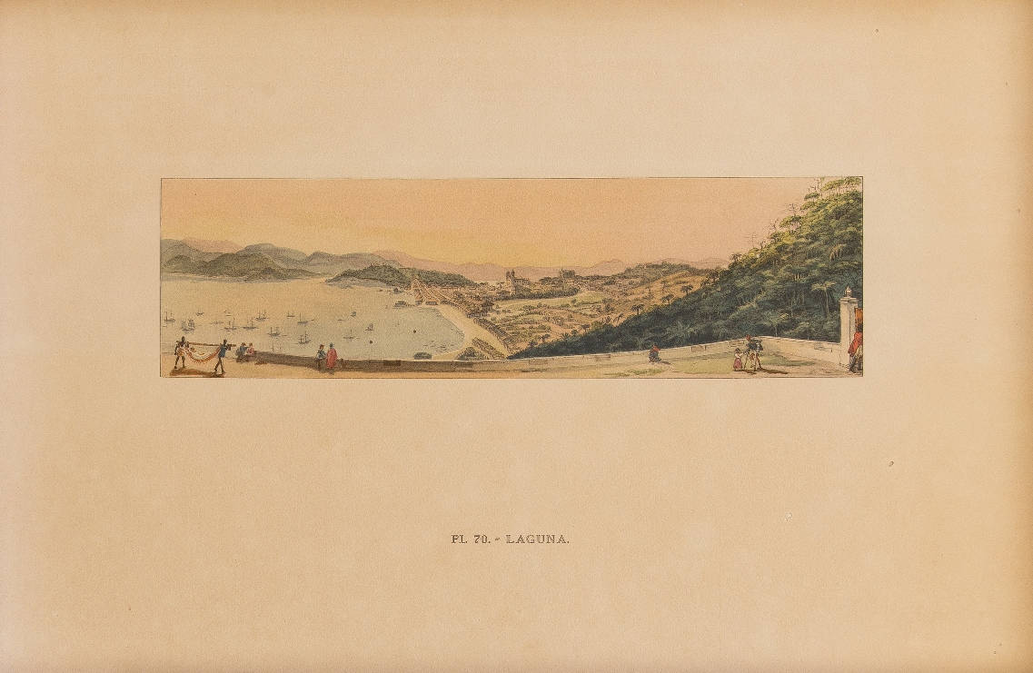 [6] Desterro vista do hospital, 1826, erroneamente identificada como Laguna. Jean-Baptiste Debret [1768-1848]. Coleção Catarina. Fonte Ylmar Corrêa Neto.