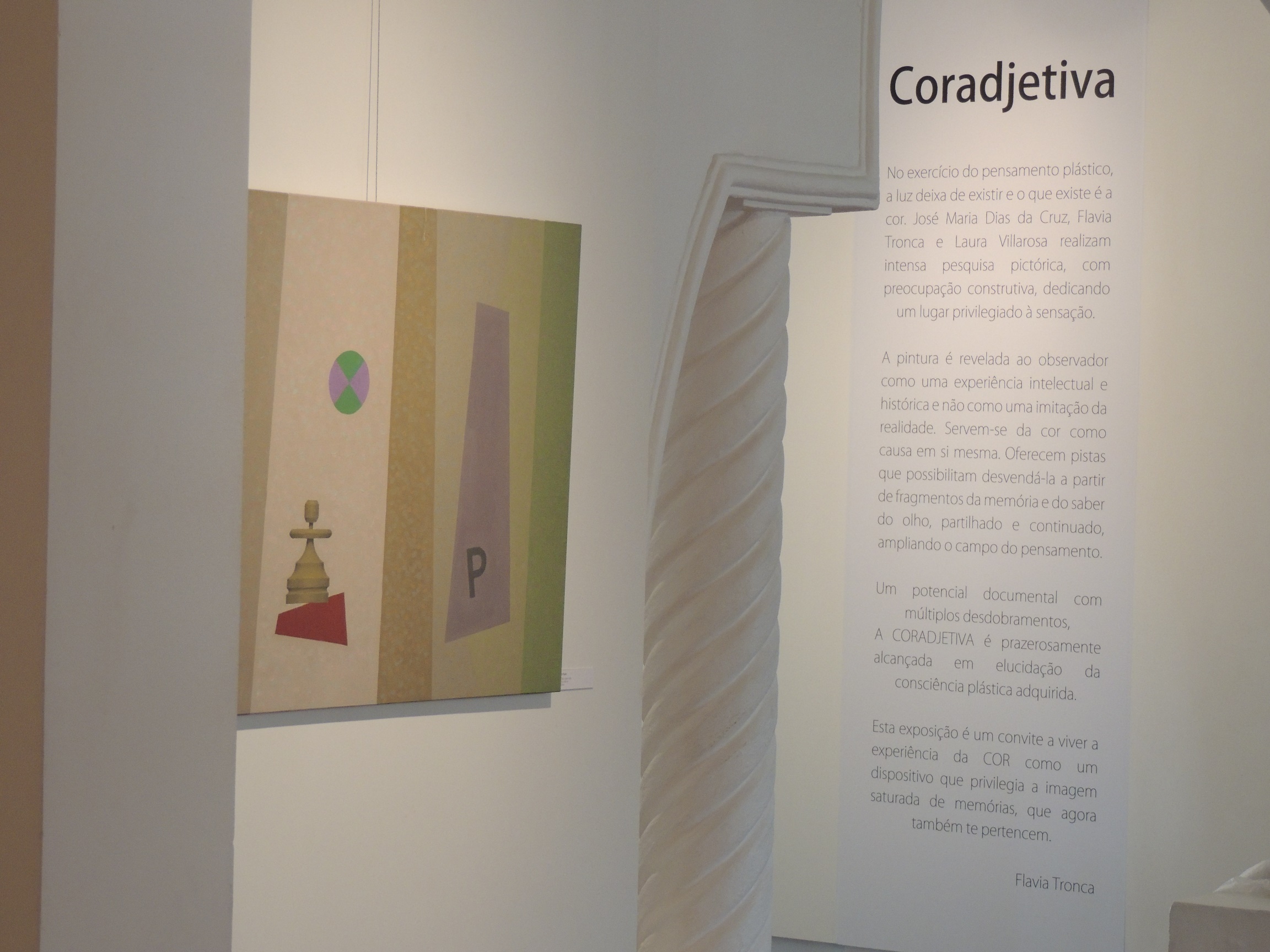 Exposição Coradjetiva, de José Maria Dias da Cruz, Flávia Tronca e Laura Villarosa.