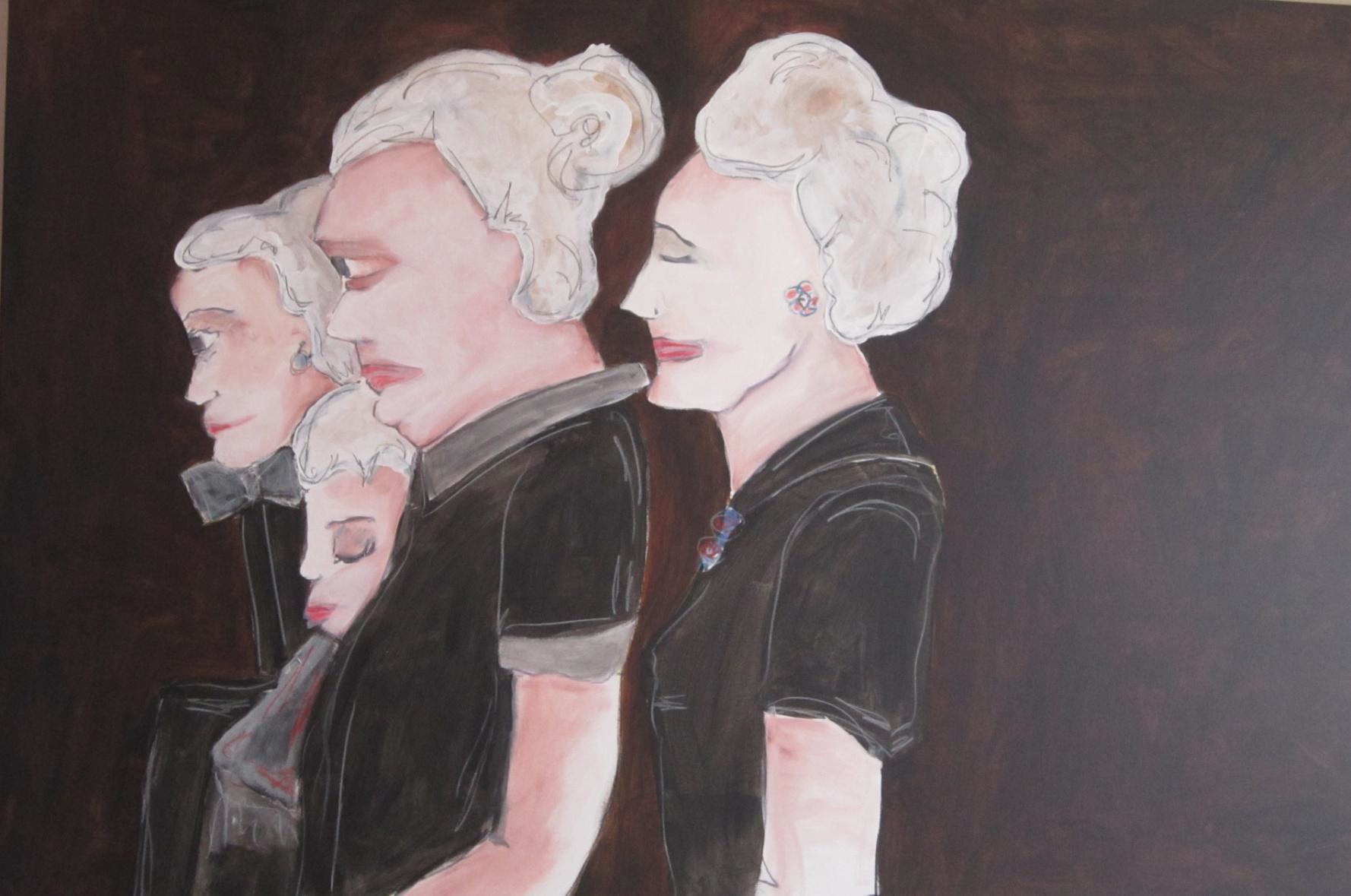 As viúvas, 2013. Acrílica sobre tela, 100x153cm.
