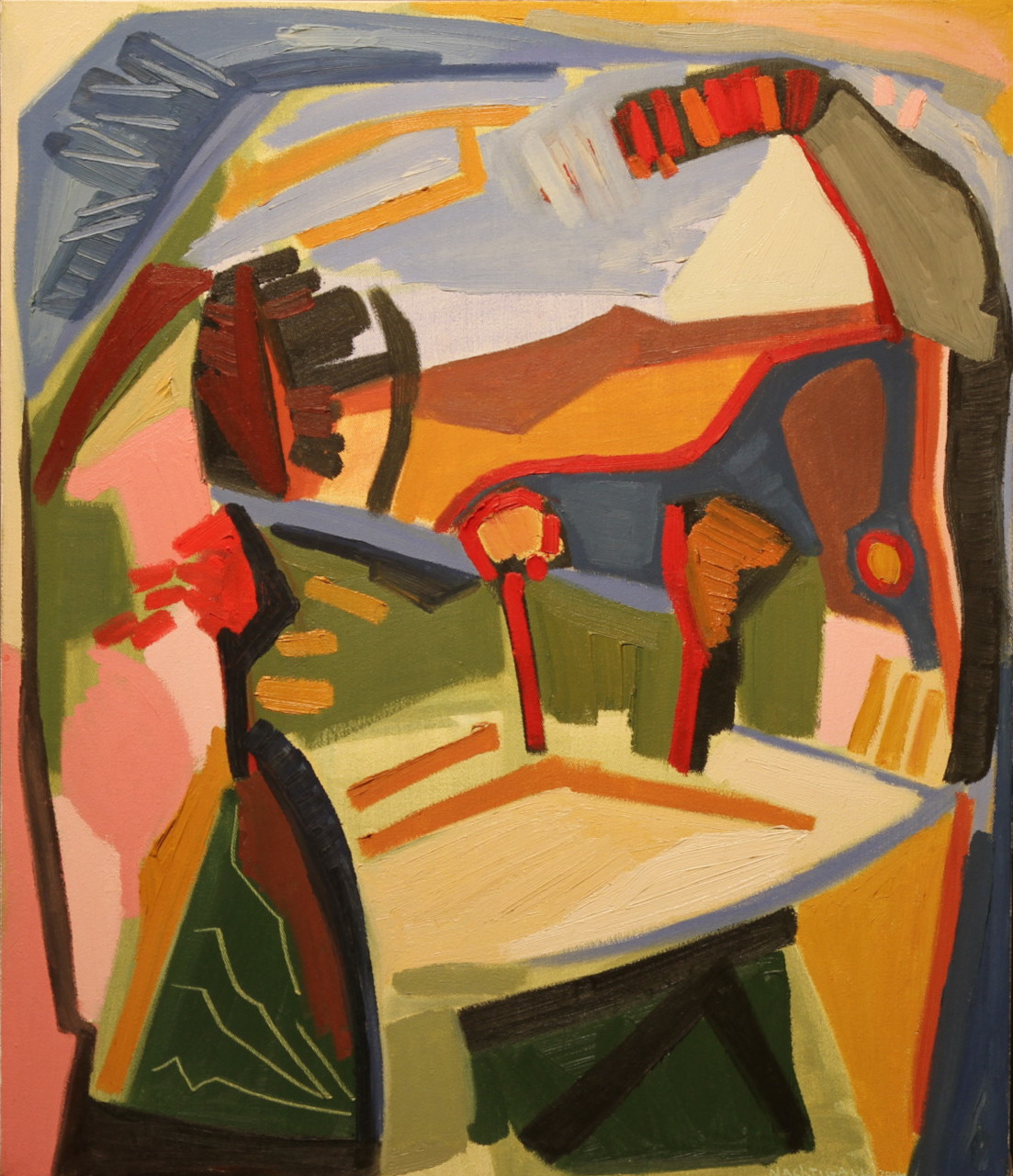 A brincadeira das Cores, Caroline Abbadie Nachtigal, óleo sobre tela, 70x60cm. Acervo BADESC.