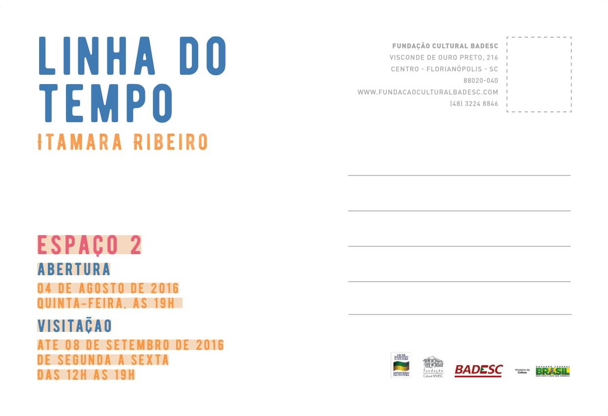 Convite Linha do Tempo, de Itamara Ribeiro.
