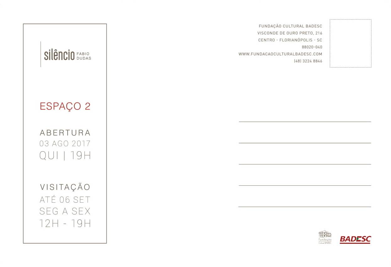 Convite Silêncio, de Fabio Dudas.